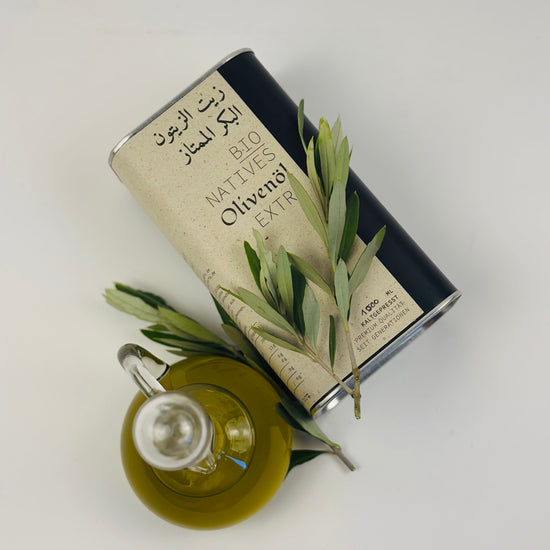 BIO Natives Olivenöl Extra 1000ml - Kaltgepresstes Premium-Olivenöl aus erster Pressung.