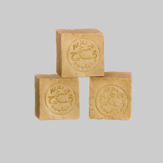 DREI STÜCK Aleppo Seife Naturseife empfindliche Haut Haarseife ca. 190g Unverpackte