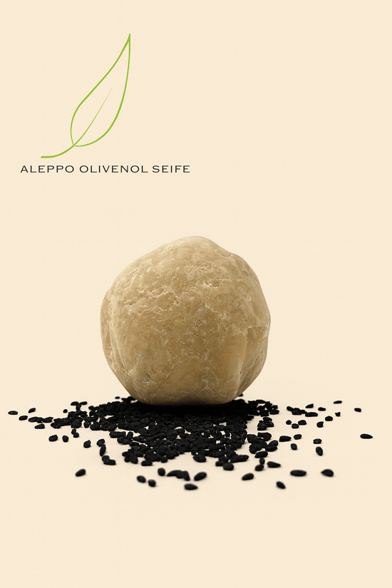 Schwarzkümmel-Seife ca. 120 Gr. – Handgemachte Seife mit Schwarzkümmelöl und schwarzen Samen.