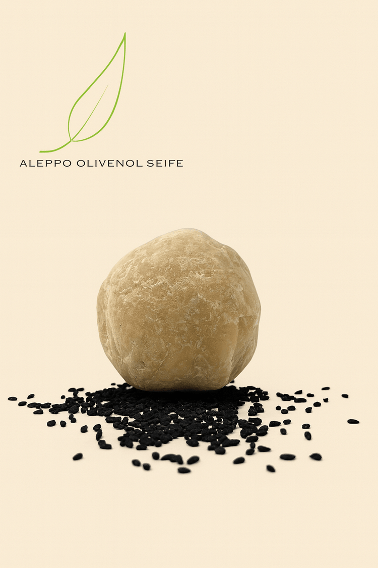 Schwarzkümmel-Seife ca. 120 Gr. – Handgemachte Seife mit Schwarzkümmelöl und schwarzen Samen.